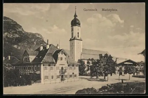AK Garmisch, Marktplatz