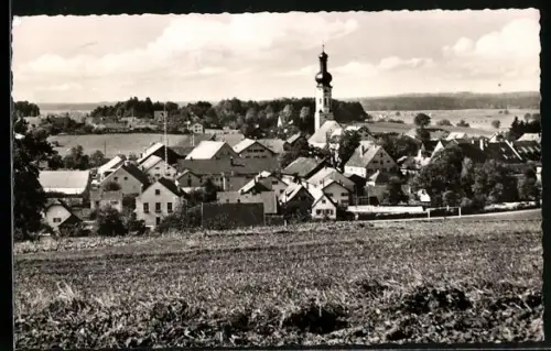 AK Inning a. Ammersee, Ortsansicht mit Kirche