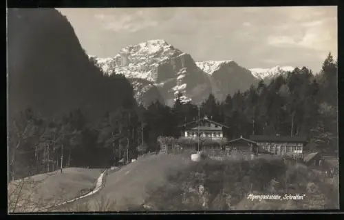 Foto-AK Bad Reichenhall, Berggasthaus zum Schroffen