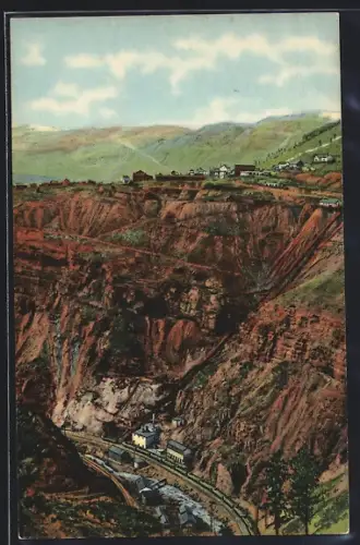 AK Eagle River Canon, CO, Empire Zinc Mine and Gilsman as seen from Battle Mountain Highway