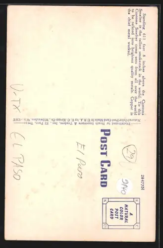 AK El Paso, TX, Talles smokestack in the world, height 611 feet