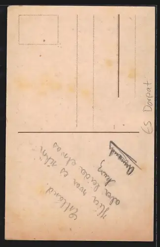 AK Reval, Strassenpartie mit Kirche und Zwiebeltürmen