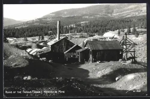 AK Leadville, CO, Ruins of the famous Matchless Mine, Bergbau