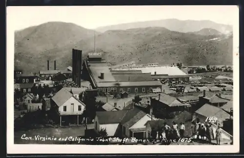 AK Virginia City, NV, View of the settlement and Bonanza mine