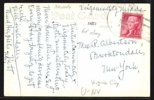 AK Virginia City, NV, View of the settlement and Bonanza mine