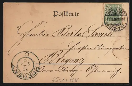 AK Mülhausen i. E., Ansicht vom Bahnhof