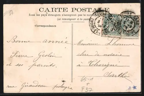 AK Tours, La gare, Vue prise de la préfecture, Bahnhof mit Kutschen