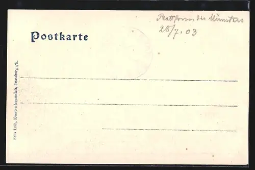 AK Strasbourg, Vue prise du quai des Bateliers