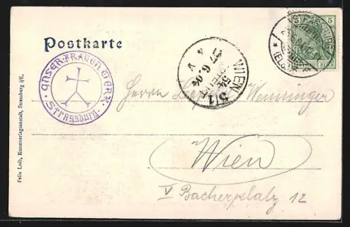 AK Strasbourg, Vue prise du quai Saitn-Nicolas