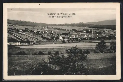 AK Triembach b. Weiler, Teilansicht mit Blick auf Egidiuskirche