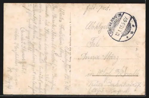 AK Obernai, Panorama mit Kirche