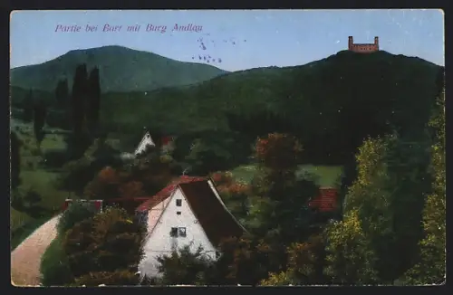 AK Barr, Ortspartie mit Burg Andlau