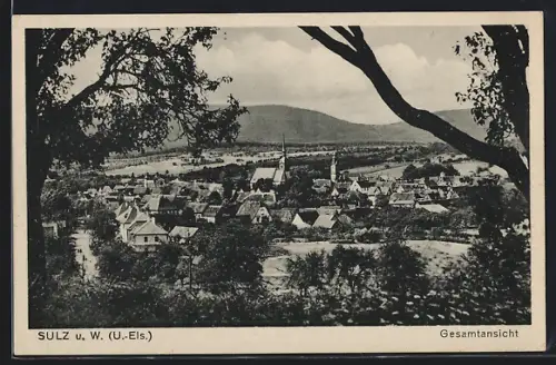 AK Sulz u. W., Gesamtansicht mit Kirche