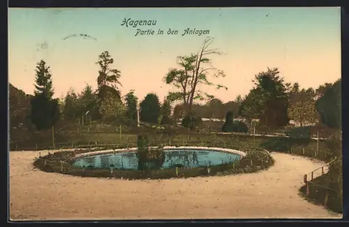 AK Hagenau, Partie in den Anlagen