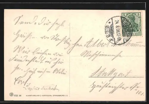 AK Strassburg i. E., Hôtel de la Post