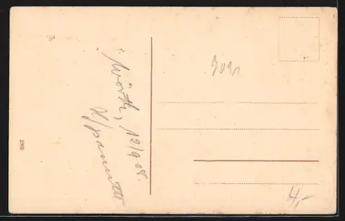 AK Wörth a. S., Panorama mit Kirche