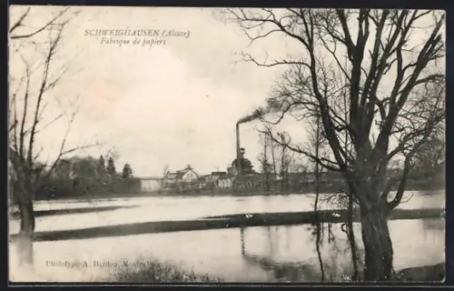 AK Schweighausen /Alsace, Fabrique de papiers