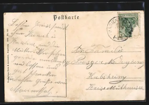 AK Marienthal /Elsass, Blick zur Kirche