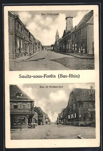 AK Soultz-sous-Forets, Rue Principale, Rue de Frohnacker