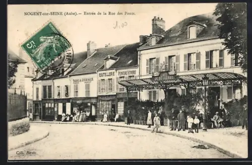 AK Nogent-sur-Seine /Aube, Entrée de la Rue des Ponts