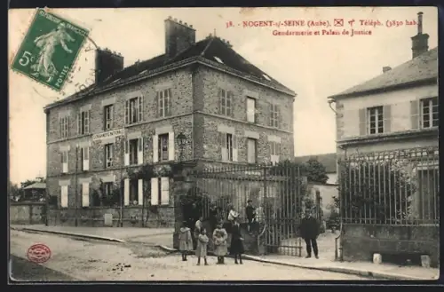 AK Nogent-sur-Seine /Aube, Gendarmerie et Palais de Justice