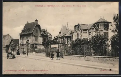 AK Nogent-sur-Seine /Aube, Les Chalets, Rue de la Gare