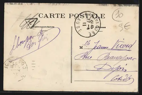 AK Bar-sur-Aube, Chemin de Mathaux en hiver