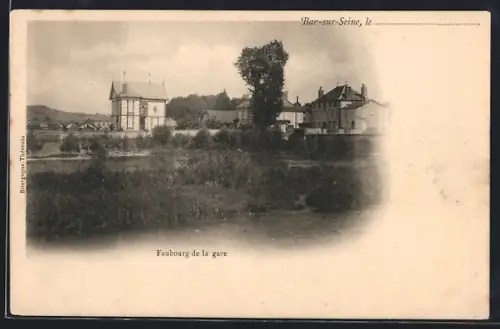 AK Bar-sur-Seine, Faubourg de la gare