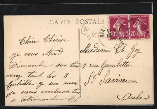 AK Fontaine-les-Grès /Aube, Partie des bureaux et magasins, Maison DORÉ & FILS