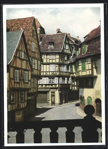AK Colmar, Quartier pittoresque avec maisons à colombages