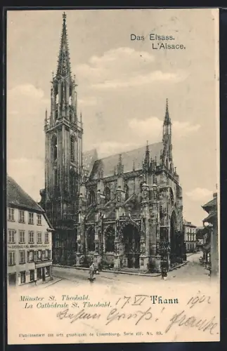 AK Thann /Alsace, La Cathédrale St. Thiebald