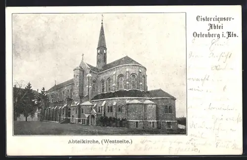 AK Oelenberg i. Els., Abteikirche der Cistercienser-Abtei, Westseite