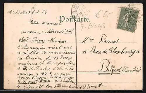 AK Trois Épis, Vue pittoresque des bâtiments entourés de forêts