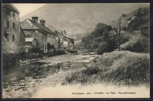AK Thann, La Thur, Vue pittoresque