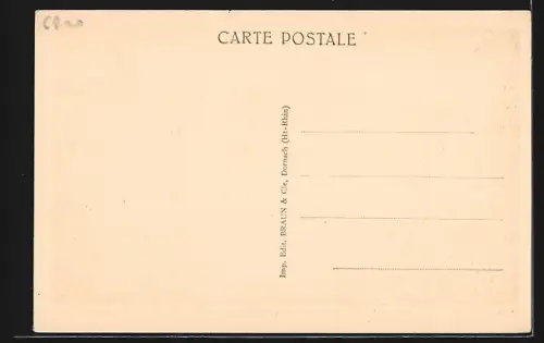 AK Riquewihr, Vendanges dans les vignes avec travailleurs portant des tonneaux