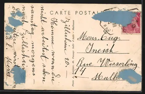 AK Zillisheim /Haut-Rhin, Vue générale et le Séminaire