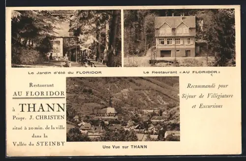 AK Thann, Le Restaurant Au Floridor et Vue sur la ville