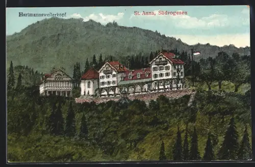AK Hartmannsweilerkopf, Vue de St. Anna et des montagnes environnantes