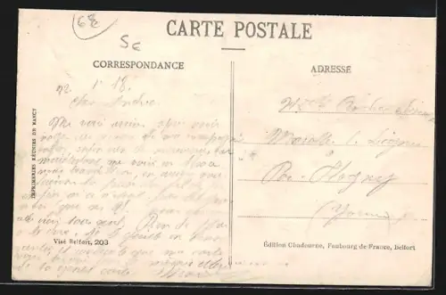 AK Saint-Ulrich /Haute-Alsace, Scène de rue avec charrette et habitants devant maisons traditionnelles