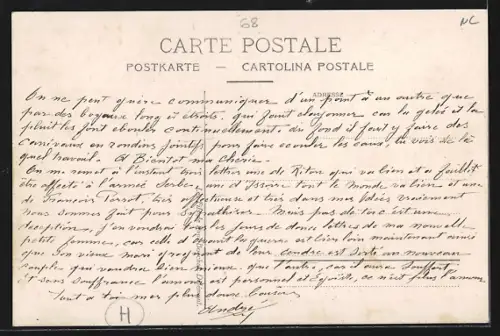 AK Pfettershausen /O.-Els., Hauptstrasse avec villageois et maisons