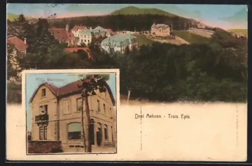 AK Trois-Épis, Villa Marienruh et vue du village environnant