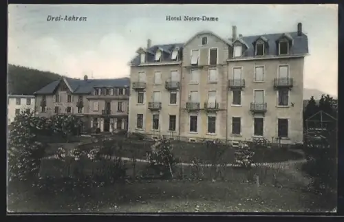 AK Trois-Épis, Hôtel Notre-Dame et jardin en facade