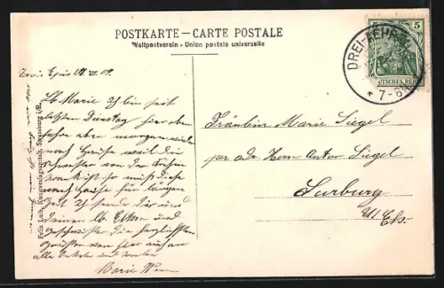 AK Trois-Épis, Hôtel Notre-Dame et jardin en facade