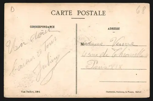 AK Fulleren /Haute-Alsace, Rue Principale avec maisons alsaciennes et passants