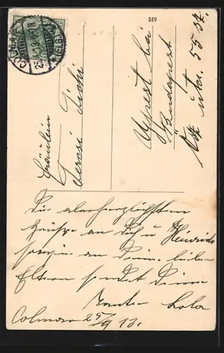 AK Colmar, Maison des Têtes avec sa facade richement décorée