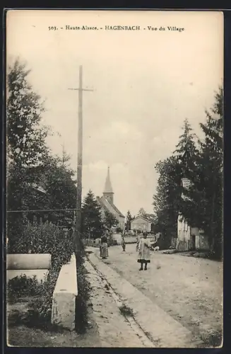 AK Hagenbach /Haute-Alsace, Vue du Village