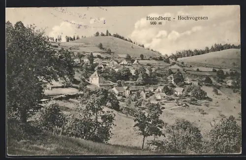 AK Horodberg, Vue du village dans les Hautes-Vosges