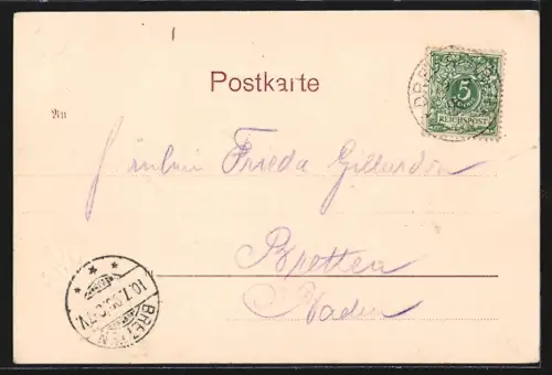 AK Trois Épis, Vue du village avec bâtiments historiques