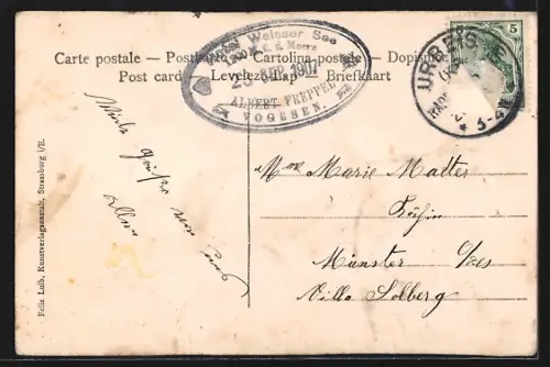 AK Weisser See, Hôtel et vue du Lac Blanc avec montagnes rocheuses