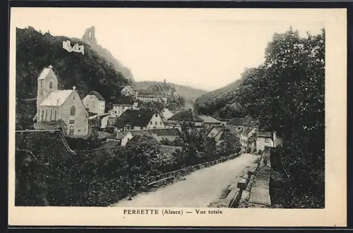 AK Ferrette /Alsace, Vue totale
